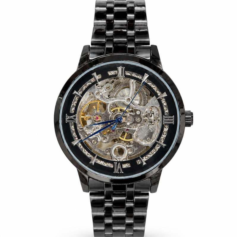 Luxury Automatic Skeleton Gold & Silver Men’s Watch