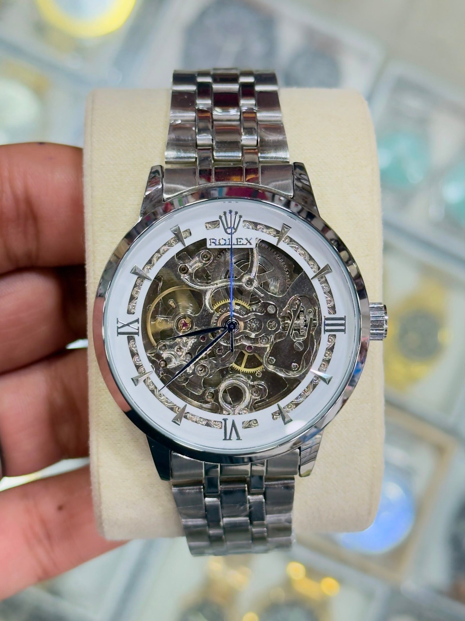 Luxury Automatic Skeleton Gold & Silver Men’s Watch - Image 7