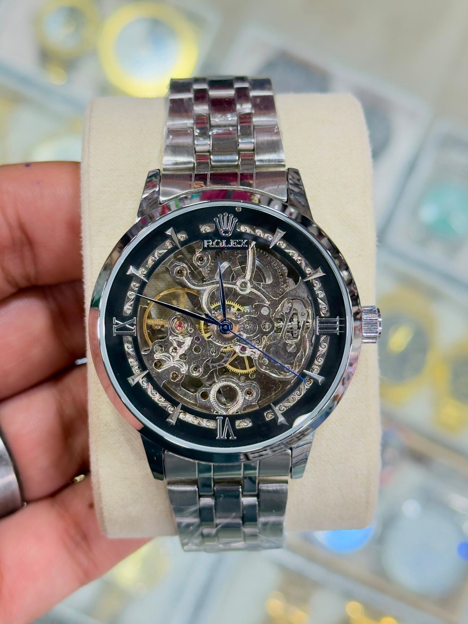 Luxury Automatic Skeleton Gold & Silver Men’s Watch - Image 9