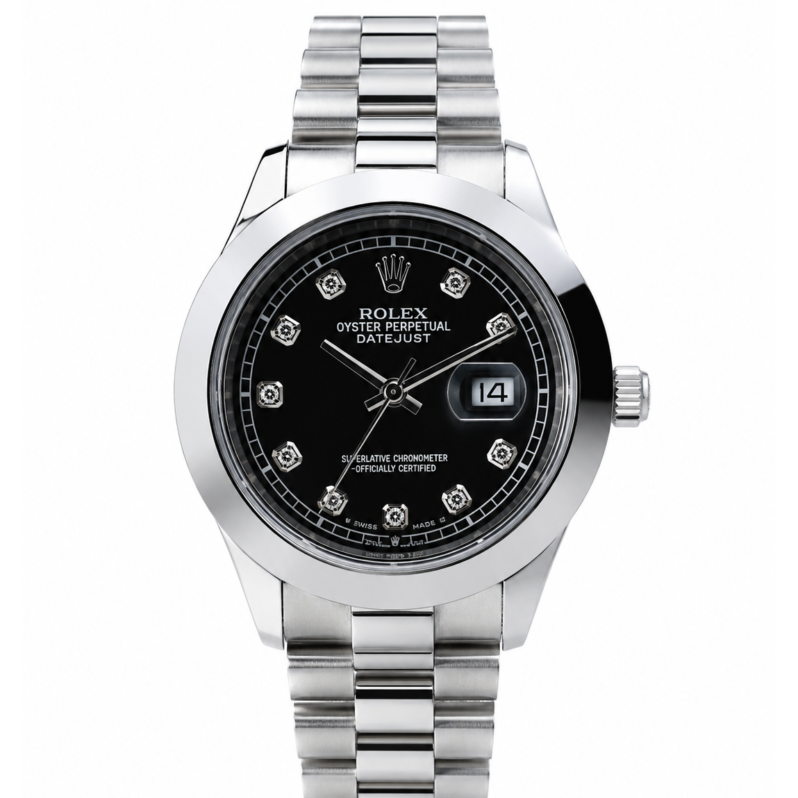Rolex Datejust Emerald Green Jubliee Dial Silver Stainless Steel Men's Watch