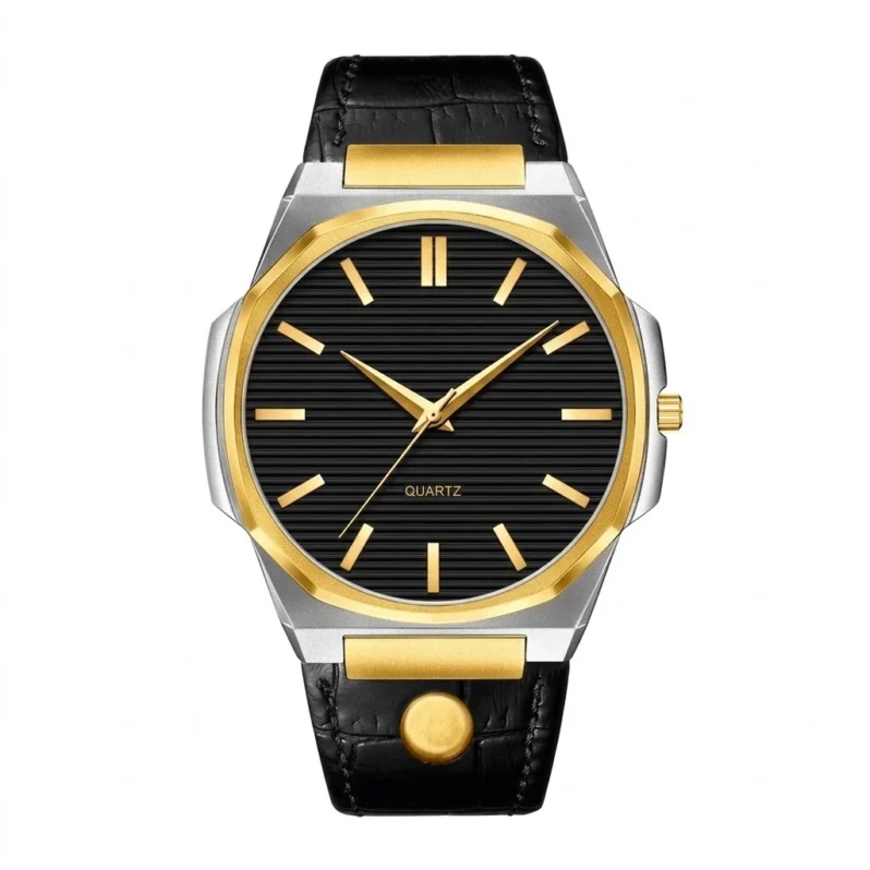Men's Matturi Luxury Black & Gold Quartz Watch