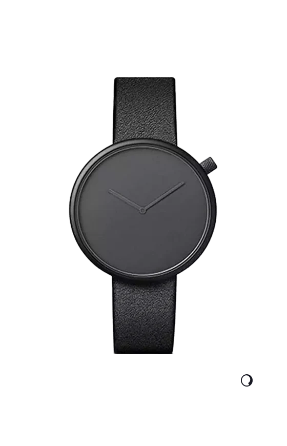Minimalist Classic Watch – White Dial with Leather Strap - Image 3