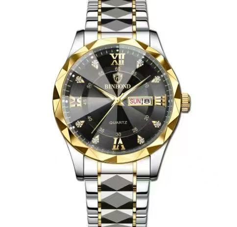 Men's Luxury Blue Dial Stainless Steel Quartz Watch