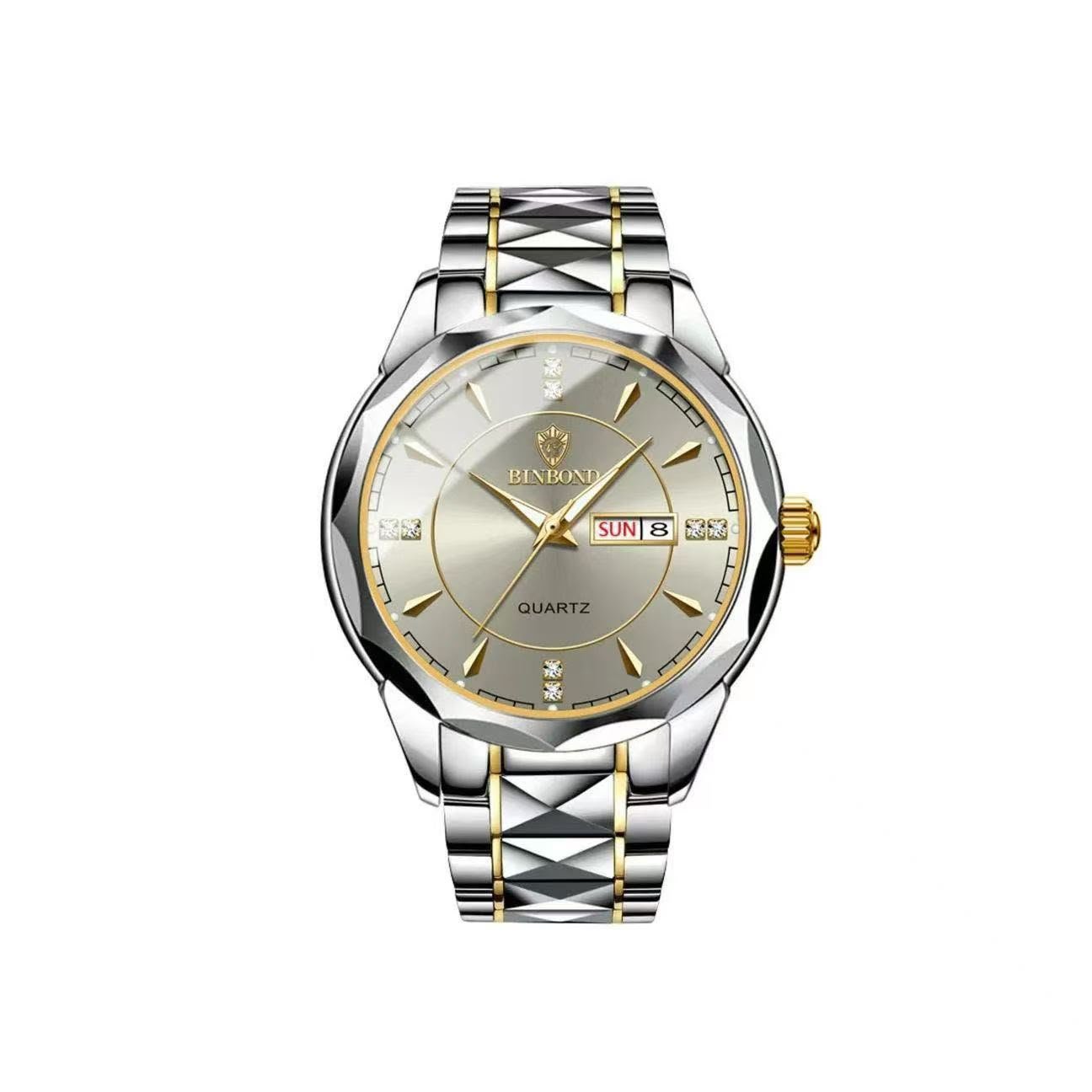 Men's Luxury Blue Dial Stainless Steel Quartz Watch - Image 6