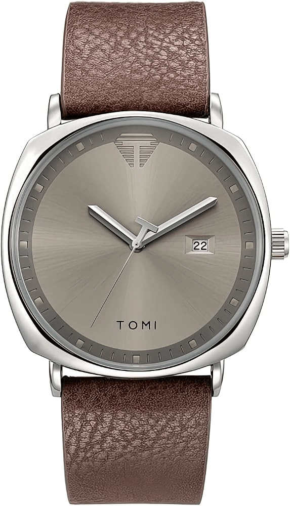 TOMI Cushion Case Analogue Quartz Watch with Date Display - Image 2