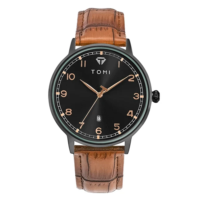 TOMI Round Analogue Quartz Watch with Date Window - Image 2