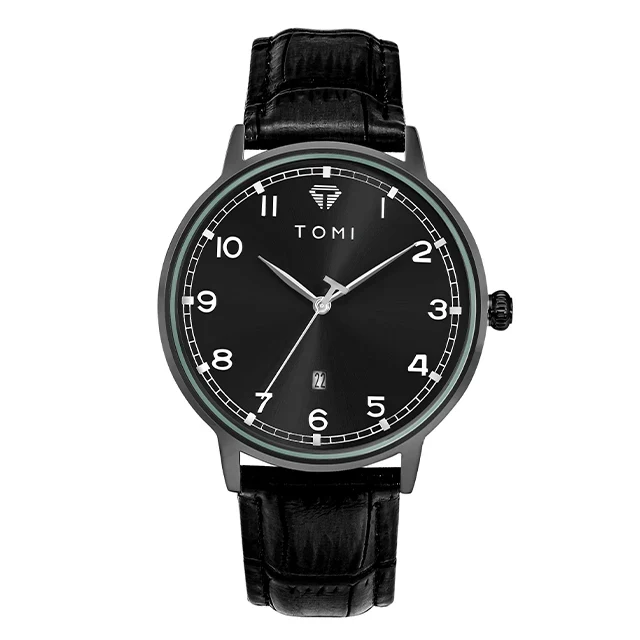 TOMI Round Analogue Quartz Watch with Date Window - Image 3